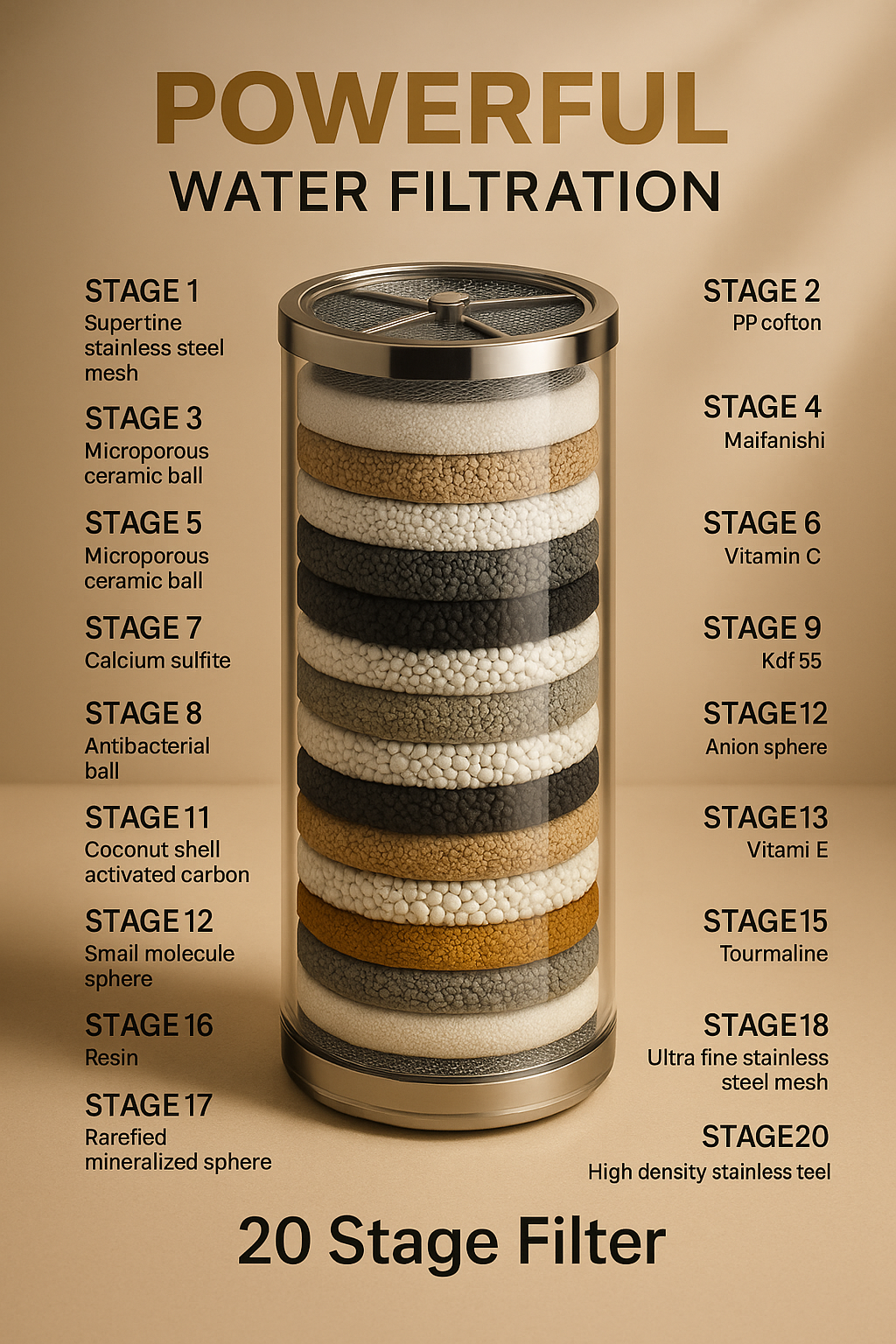 MudiLuxe Water Filter